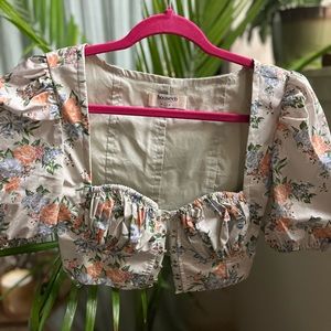 House of CB floral corset crop top